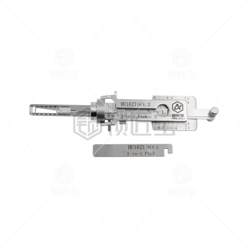 ABUDU/锁匠宝-大众HU162T-9 V.2汽车锁二合一工具「带切口」斯柯达/高7/嘉旅/途观L/蔚揽/朗逸