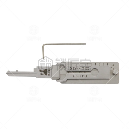 李志勤-S123/C123  Schlage西勒奇民用锁读齿开启工具-平铣 李氏二合一 【美国】