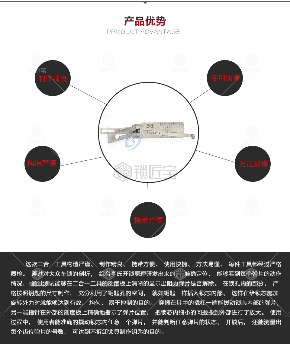 李氏二合一 HU92单摆臂二合一工具 内铣两轨迹